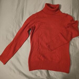 French Connection Vibrant Red Turtleneck Sweater